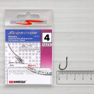 Гачки Siweida Scorpion Faultless O'Shaughnessy BN, 10шт/уп, № 4
